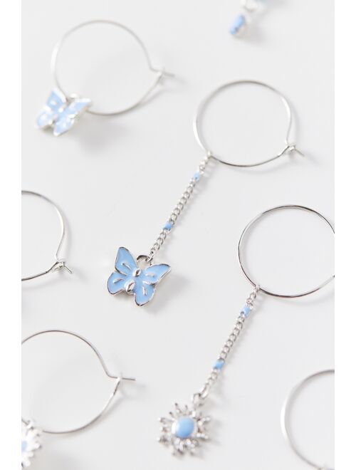 Urban Outfitters Mismatch Icon Charm Hoop Earring Set
