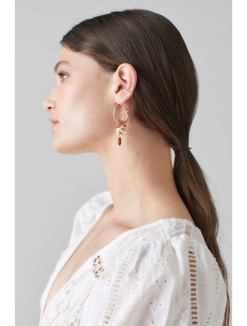 Urban Outfitters Mazzy Stone Charm Hoop Earring