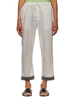 HARAGO Gray Check Trousers