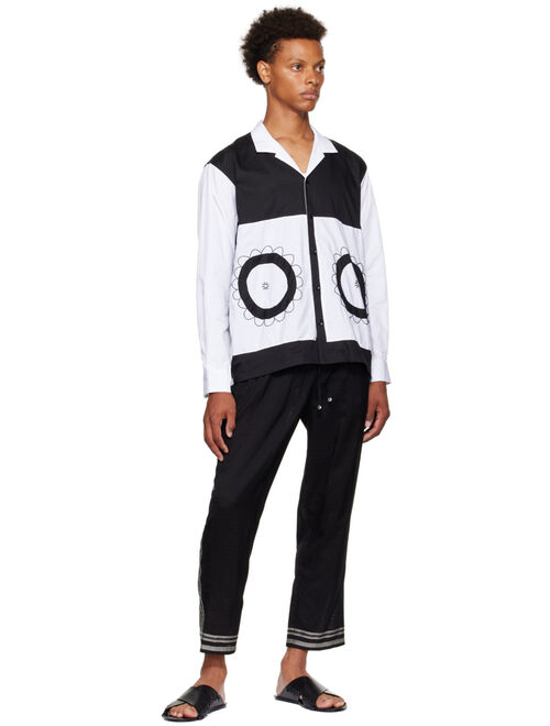 HARAGO Black Stripe Trousers