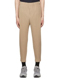 Homme Plisse Issey Miyake Tan Monthly Color April Trousers
