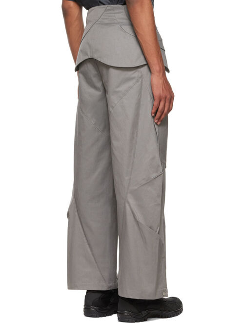 aenrmous Gray Polyester Trousers