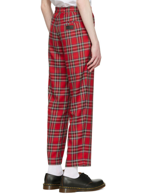 Manors Golf Red Polyester Trousers