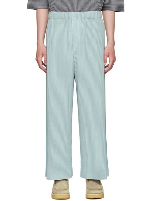 Homme Plisse Issey Miyake Green Polyester Trousers
