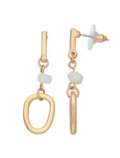 Sonoma Goods For Life® Worn Gold Tone Drop Earrings