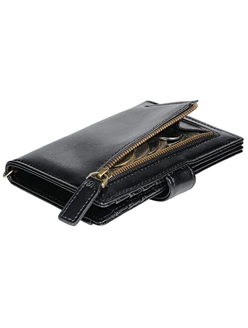 Travelambo Women's Small Wallet with Coin Purse RFID Blocking Compact Ladies' Bifold Keychain Wallet (Lemon Yellow)