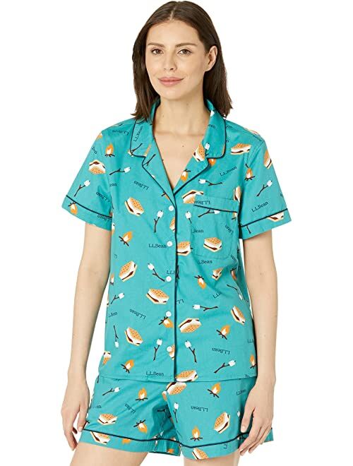 L.L.Bean Springtime Sleep Pajama Shorts Set