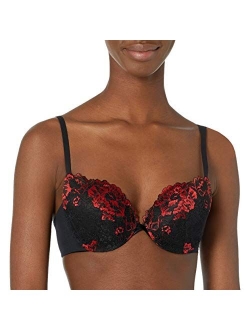 Underwire Demi Bra, Best Push-Up Bra with Wonderbra Technology, Smoothing Lace-Trim Bra with Push-Up Cups
