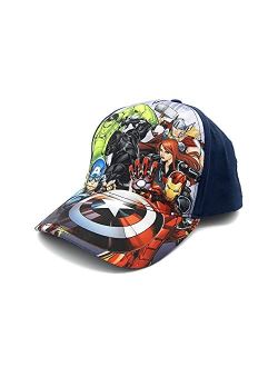 Marvel Avengers, Captain America, Hulk, Ironman Flat Brim Baseball Cap Hat, Boys Ages 5-17