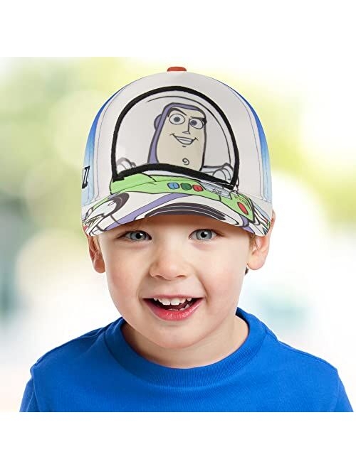 Disney boys Toddler Hat, Toy Story Buzz Lightyear Kids Baseball Cap, Blue/White, 2-4T US