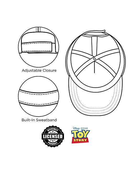 Disney boys Toddler Hat, Toy Story Buzz Lightyear Kids Baseball Cap, Blue/White, 2-4T US