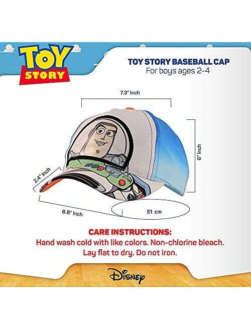Disney boys Toddler Hat, Toy Story Buzz Lightyear Kids Baseball Cap, Blue/White, 2-4T US