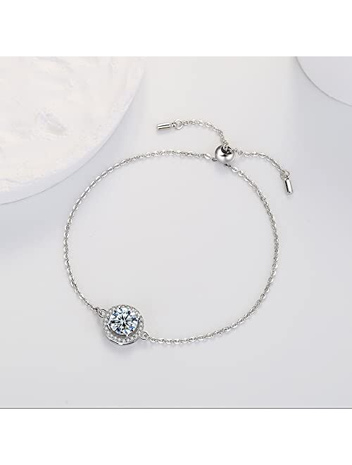 1tep Bridal Wedding Jewelry Sets Necklace and Bracelet and Earrings Hypoallergenic Crystal Rhinestone Necklace Earrings Bracelet Jewelry Set Wedding Prom, silver, (BG-001