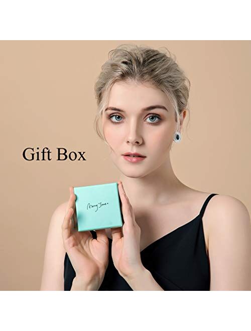 AMYJANE Bridal Jewelry Set for Women - Crystal Cubic Zirconia Love Knot Necklace Stud Earrings Elegant CZ Jewelry Set for Wedding Bride Bridesmaids Gift Set