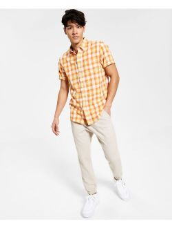Men's Ranger Plaid Short-Sleeve Button-Up Shirt, Created for Macy's
