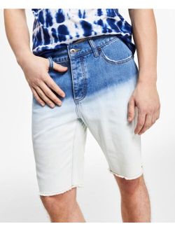 Men's Teagan Regular-Fit Dip-Dyed Denim Shorts, Created for Macy's
