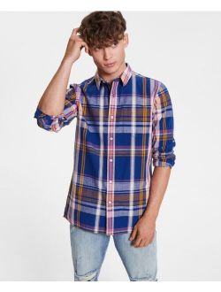 Men's Reese Regular-Fit Plaid Shirt, Created for Macy's