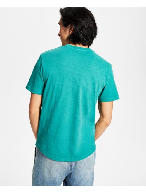 SUN + STONE Men's Curved Hem Solid T-Shirt, Created for Macy's