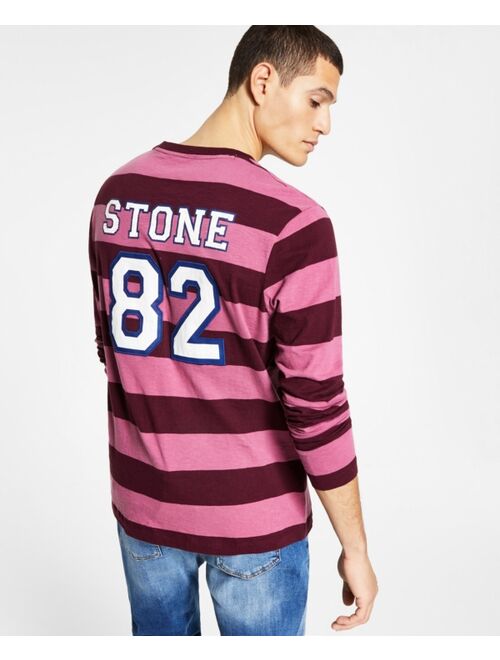 SUN + STONE Men's Varsity Rugby Stripe Shirt, Created for Macy's