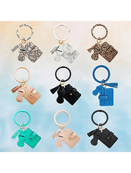 N\\A Keychain Bracelet Wristlet Bangle Key Ring Wallet Purse Pocket Card Holder Tassel Keychains for Woman Girls