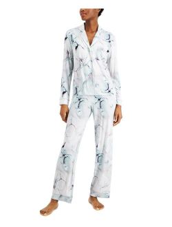Printed Notch-Collar Pajama Set, Created for Macy's