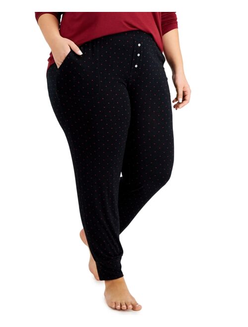 Alfani Plus Size Essential Jogger Pajama Pants, Created for Macy's