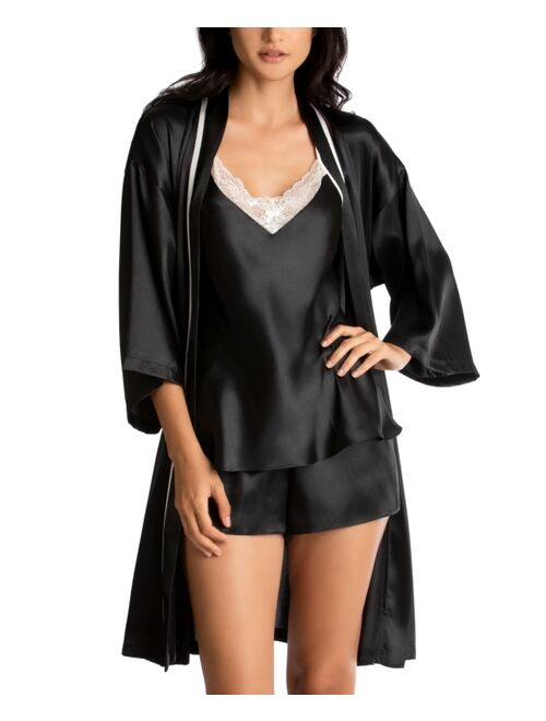 Linea Donatella Bride Satin Wrap Robe, Cami & Tap Shorts Set