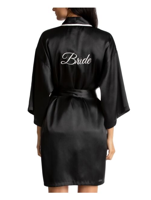 Linea Donatella Bride Satin Wrap Robe, Cami & Tap Shorts Set