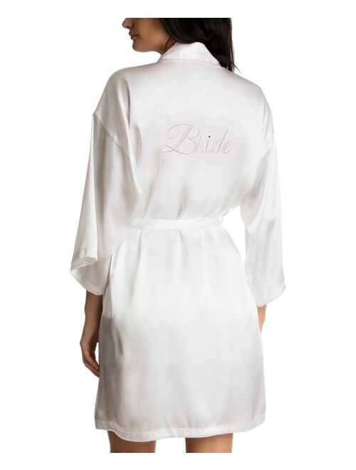 Linea Donatella Bride Satin Wrap Robe, Cami & Tap Shorts Set