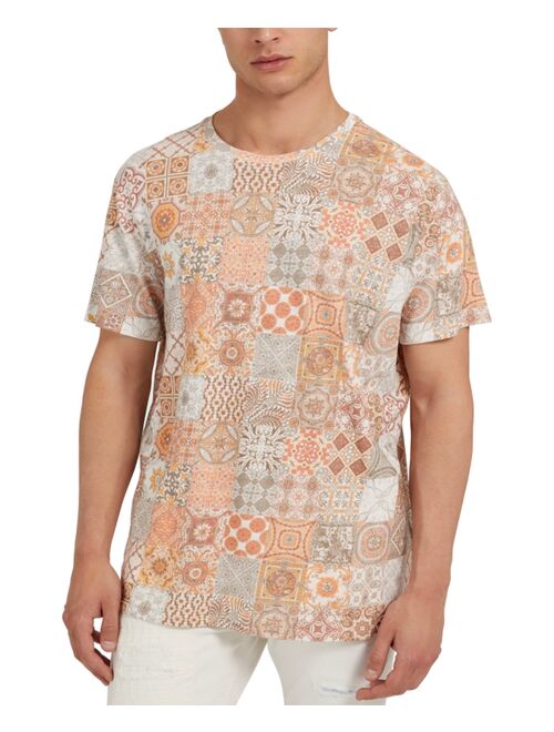 GUESS Men's Mosaic Print T-Shirt