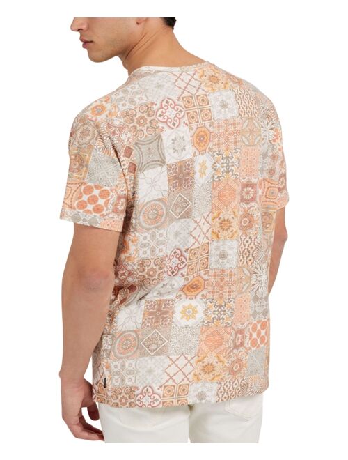 GUESS Men's Mosaic Print T-Shirt