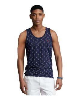 Men's Washed Anchor-Print Jersey Tank Top