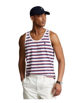 Men's Washed Striped Jersey Tank Top