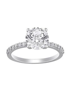 Stella Grace 10k White Gold Lab-Created White Sapphire Solitaire Ring