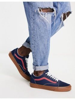 Old Skool sneakers with gum sole in navy