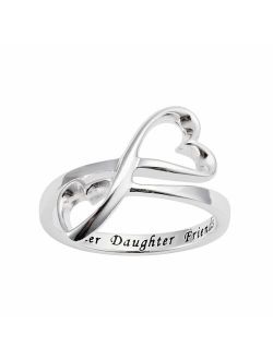 Love This Life® "Mother Daughter" Sterling Silver Ring