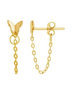 MC Collective Butterfly Chain Drop Earrings