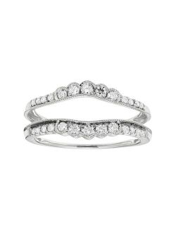 The Regal Collection 14k Gold 3/8 Carat T.W. Diamond Enhancer Wedding Ring