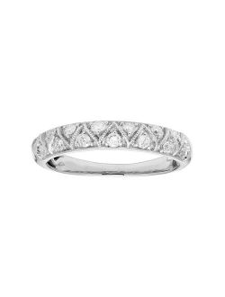 The Regal Collection 14k Gold 1/4 Carat T.W. IGL Certified Diamond Wedding Ring