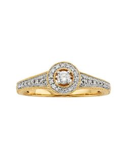 Round-Cut Diamond Halo Engagement Ring in 10k Gold (1/4 ct. T.W.)