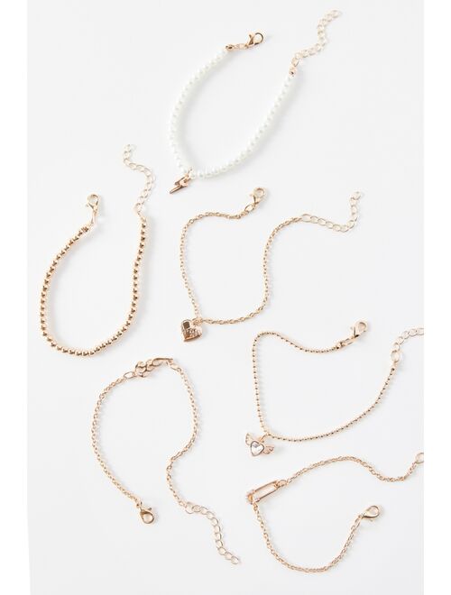 Urban Outfitters Basic Chain Bracelet Set