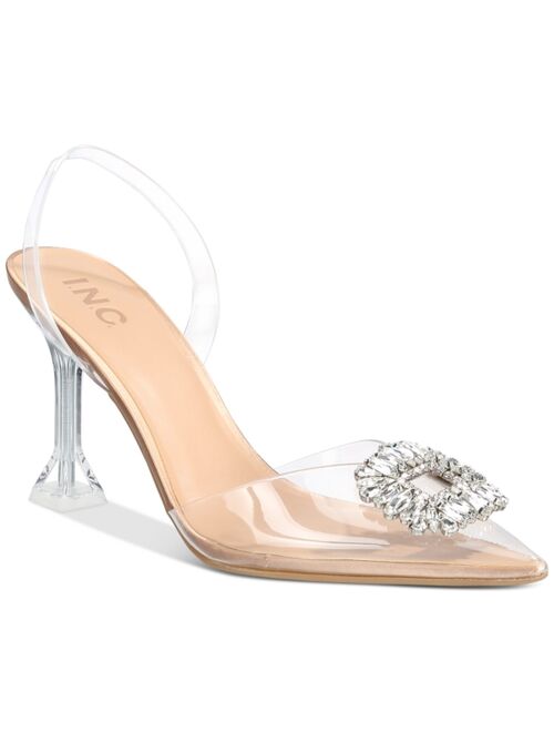 INC INTERNATIONAL CONCEPTS Scienna Vinyl Slingback Pumps, Created for Macy's