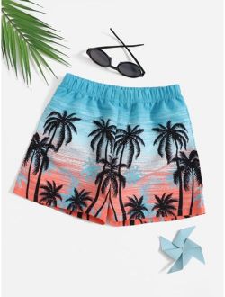 Boys Tropical Print Swim Shorts