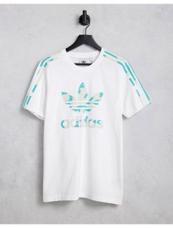 camo logo infill t-shirt in white