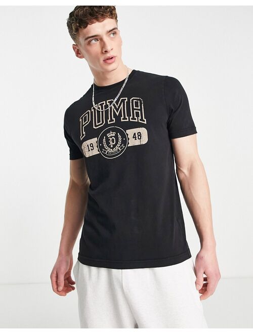 Puma vintage graphic t-shirt in black