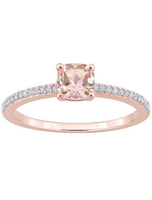 Stella Grace 10k Rose Gold Morganite & Diamond Accent Promise Ring