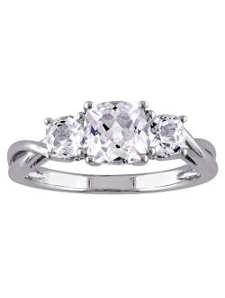 Stella Grace 10k White Gold Lab-Created White Sapphire & Diamond Accent Engagement Ring