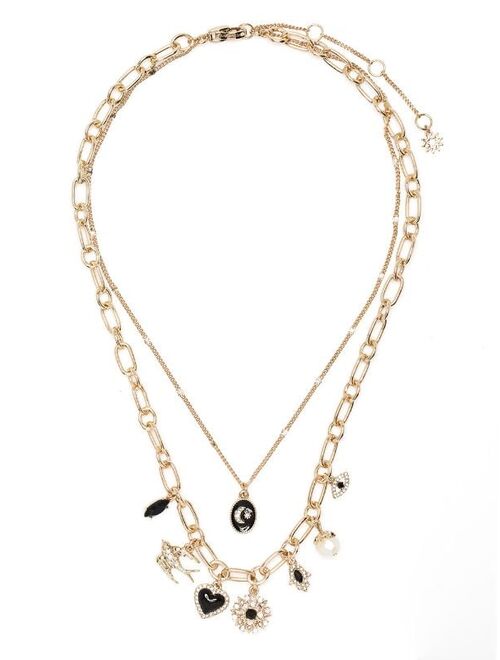 Marchesa Notte multi-chain charm necklace