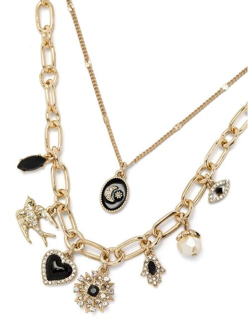Marchesa Notte multi-chain charm necklace