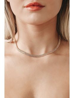 Chain to Perfection Gold Choker Necklace